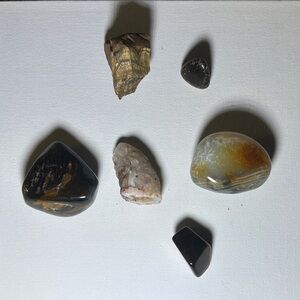 Tigers Eye Polished Stone Set with Natural Patterns